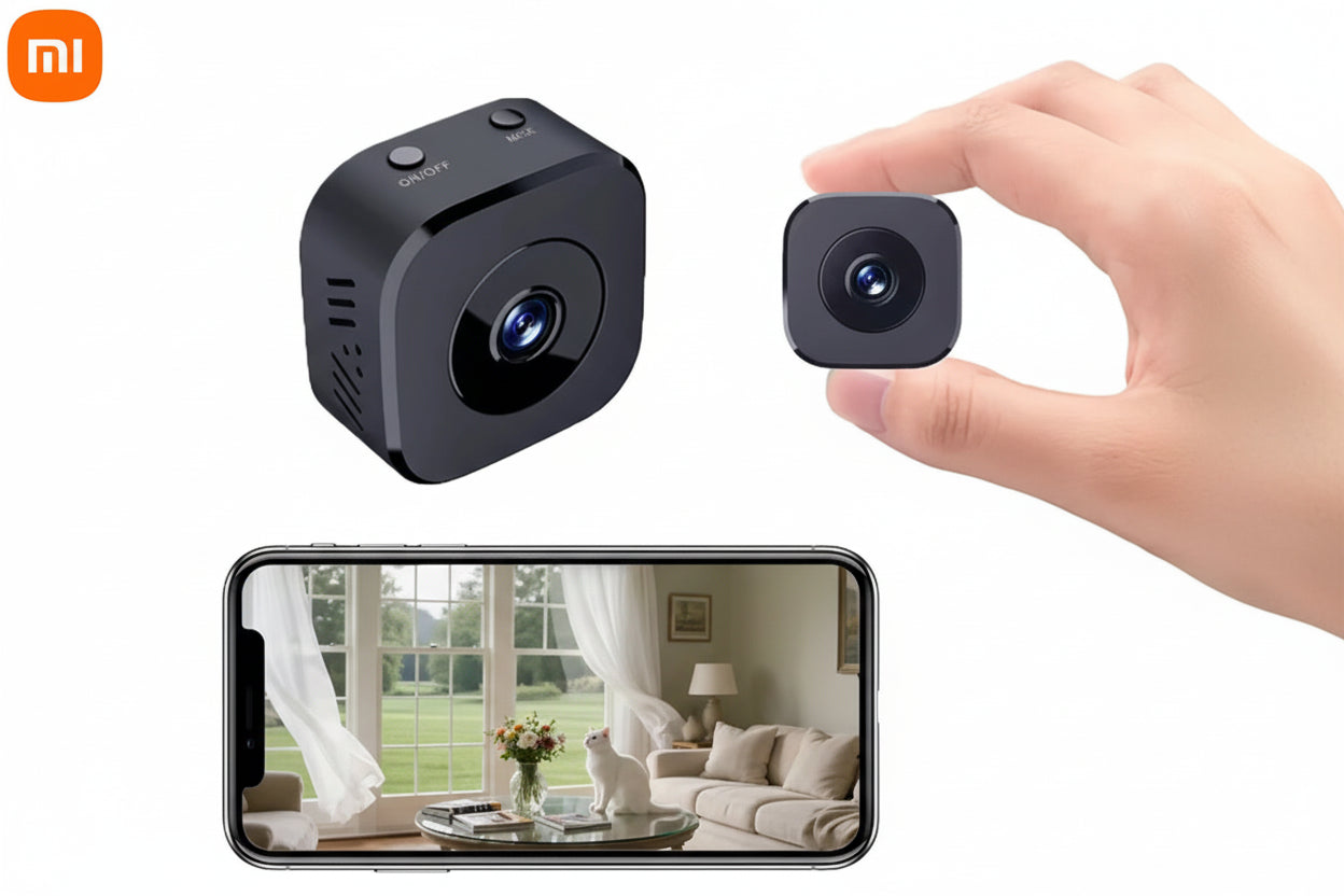 Moktan Sabai Xiaomi 8K Mini Security Camera Full Color Night Vision WiFi Motion Surveillance Black