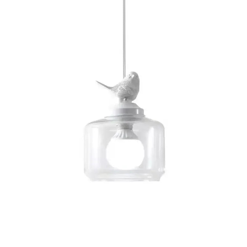 Moktan Sabai Bird Glass Pendant Light E27 Hanging LED Lamp Dining Kitchen Bedroom Decor Bird Lamp