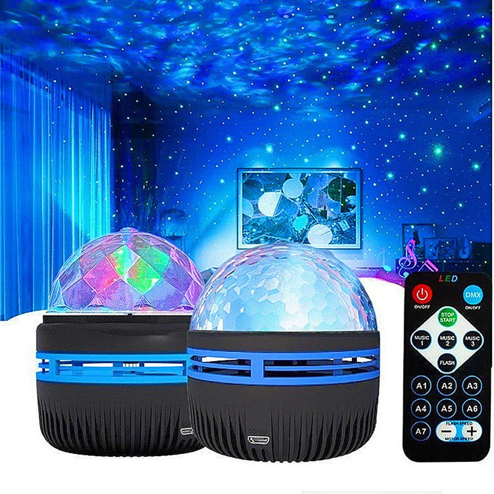 Galaxy Projector Aurora Star Light with Remote RGB 360° LED Night Light USB