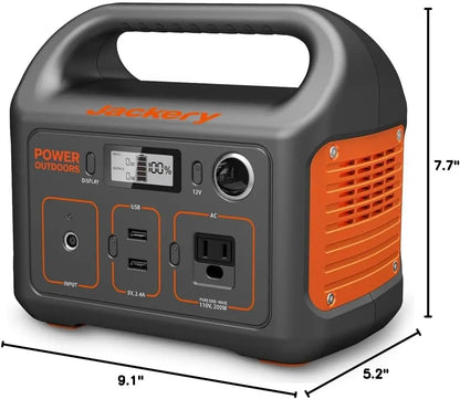 Portable Solar Generator 290Wh Power Station Backup Battery with AC Outlet