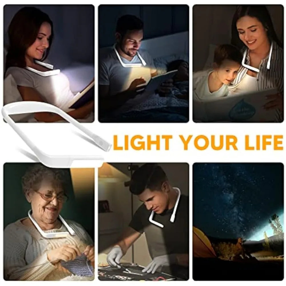 Moktan Sabai USB Rechargeable Reading Neck Light Hands Free Book Light for Bed Night