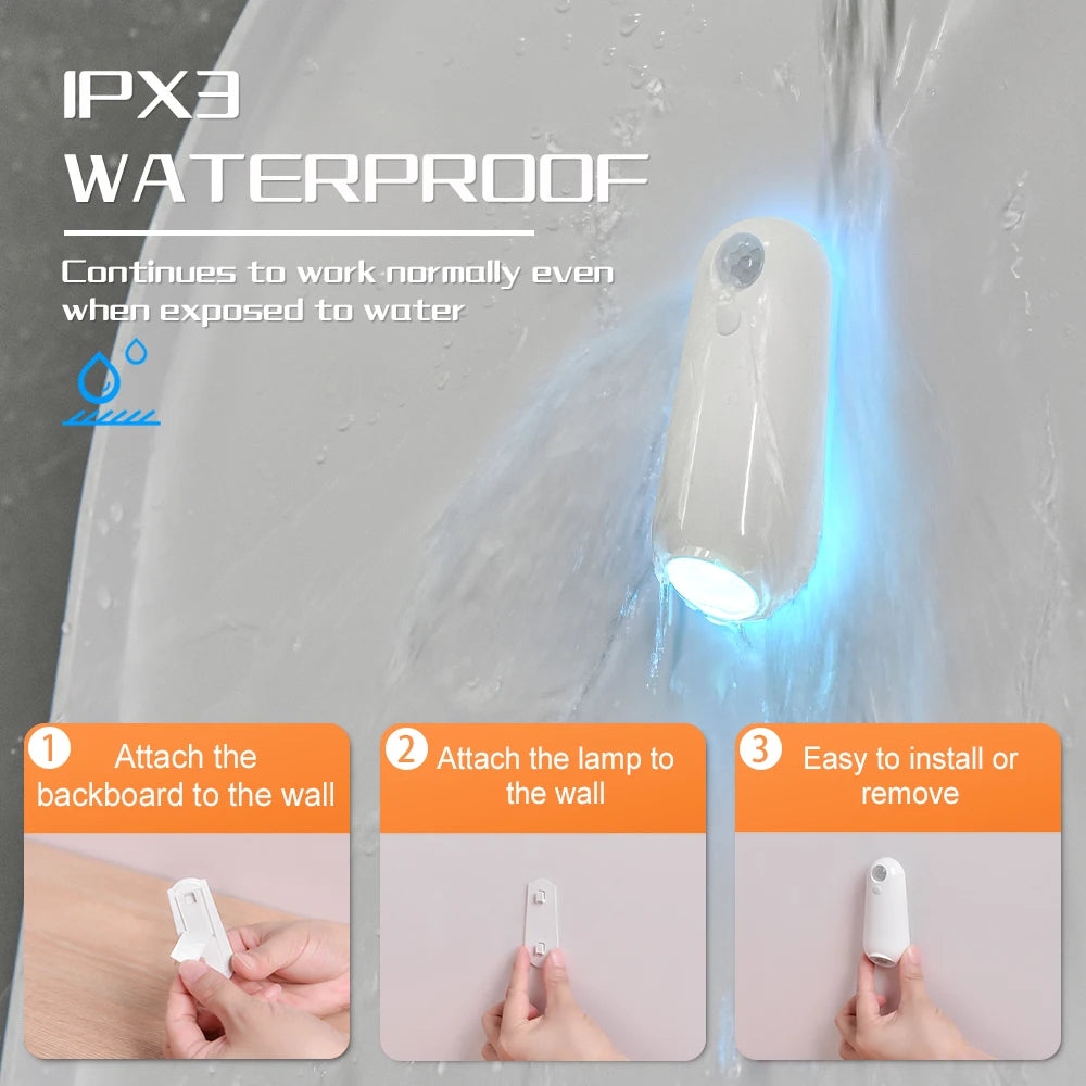 Moktan Sabai Motion Sensor Toilet Night Light RGB LED Bowl Light Rechargeable Bathroom Decor Lamp