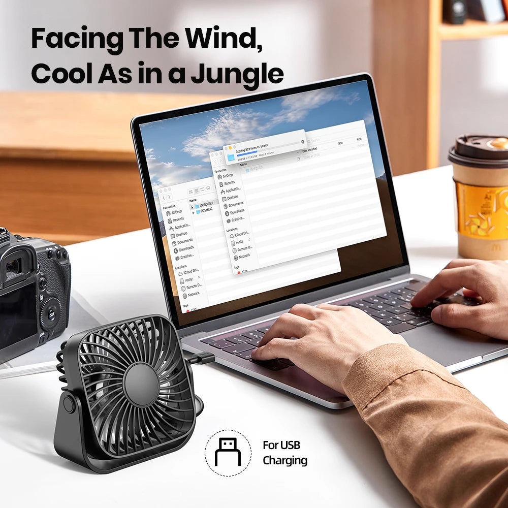 Moktan Sabai Portable Hand Fan | Mini Handheld USB Fan with Efficient Airflow | Perfect for Travel and Desk Use