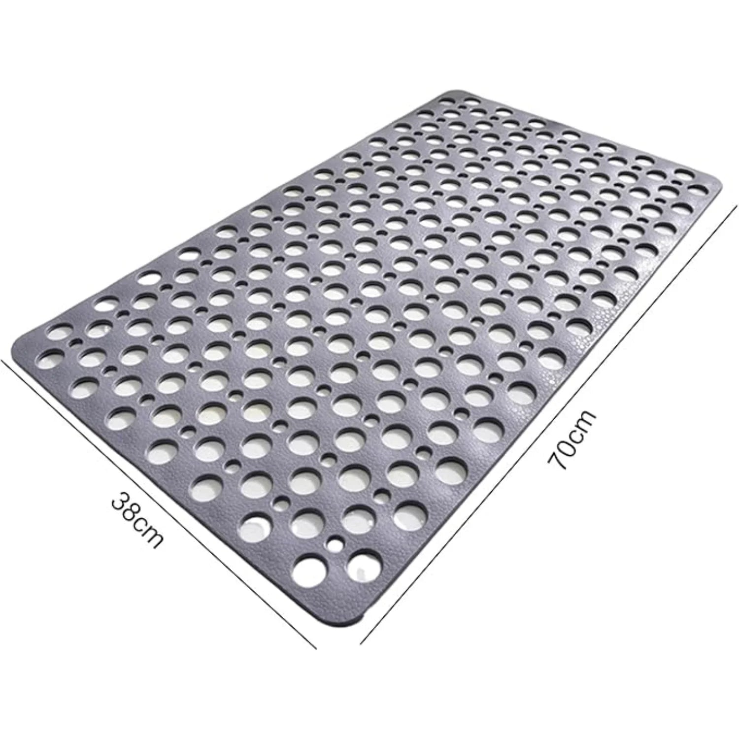Moktan Sabai Non Slip Bathtub Shower Mat with Suction Cups Drain Holes 30x17 Inch