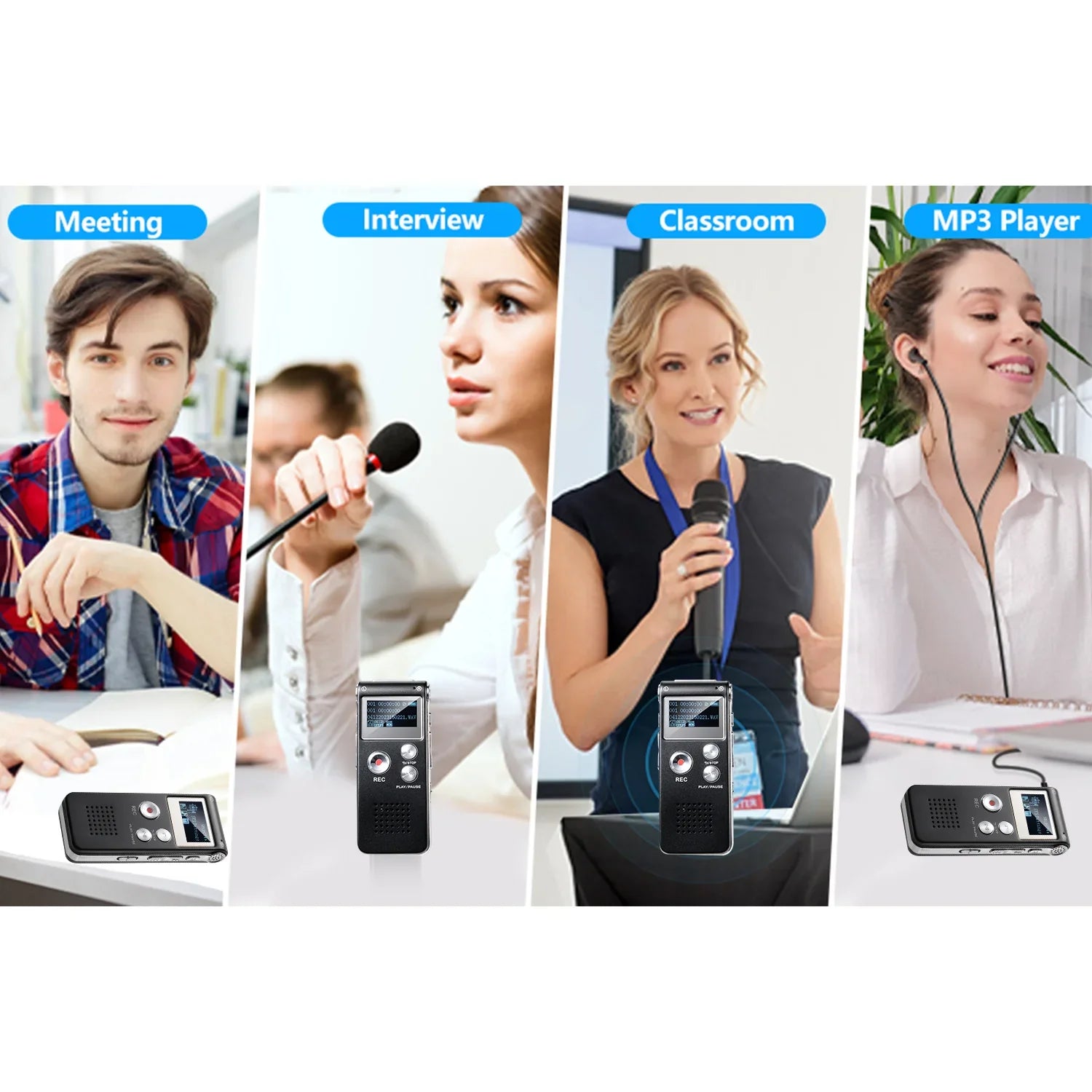 Moktan Sabai Voice Activated Digital Recorder Portable Lecture Audio Recorder N28