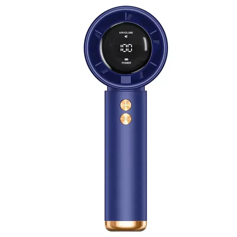 Moktan Sabai Turbo Mini | Handheld Fan with 100-Speed Control | Portable Misting Fan for Personal Cooling Blue