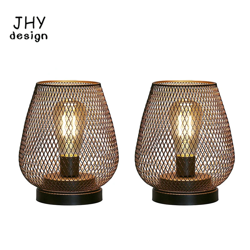 Moktan Sabai 2 Pack Cordless LED Lantern Table Lamps Battery Powered Wireless Indoor Outdoor