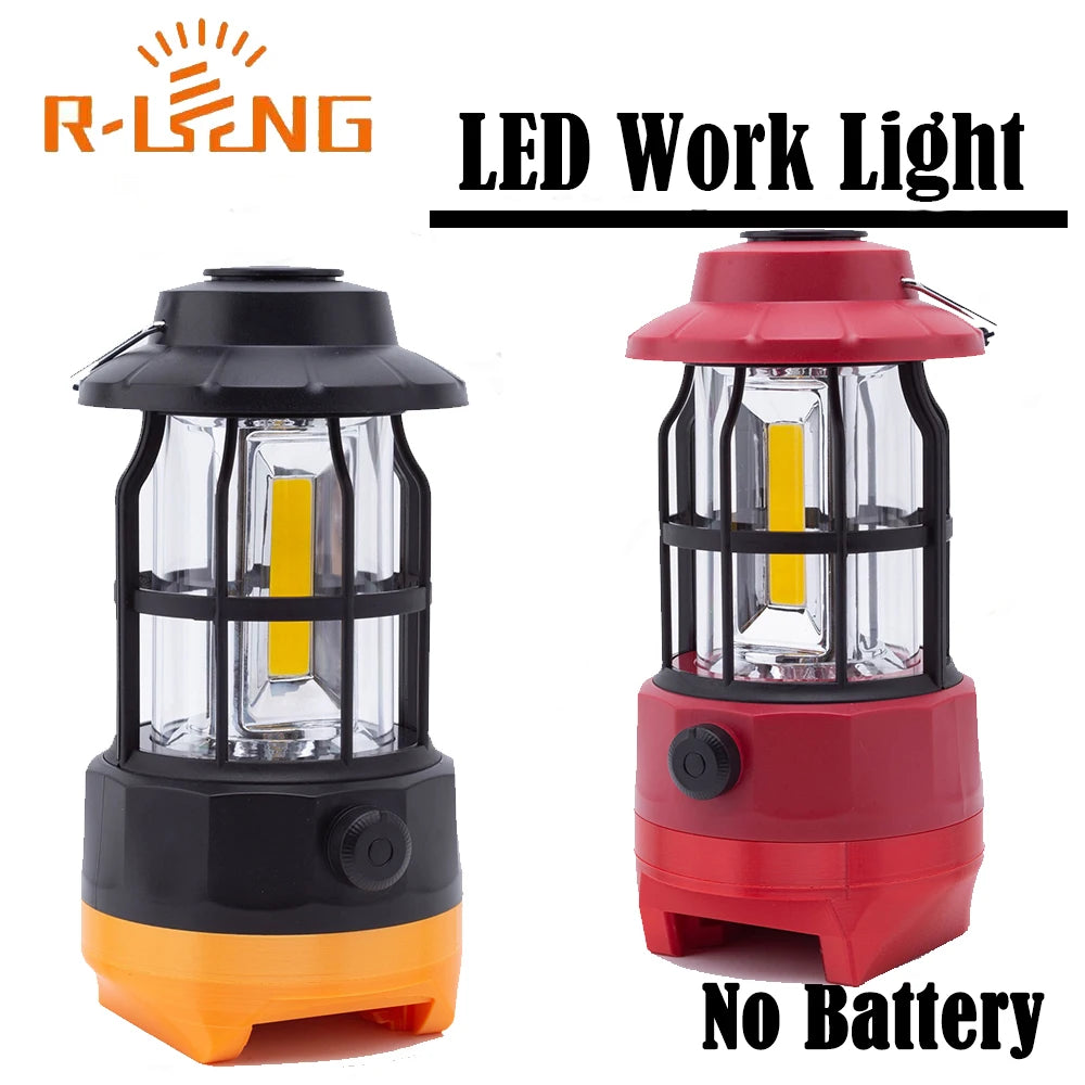 Moktan Sabai Portable LED Work Light 18V Battery Powered Camping Emergency Lantern Lamp