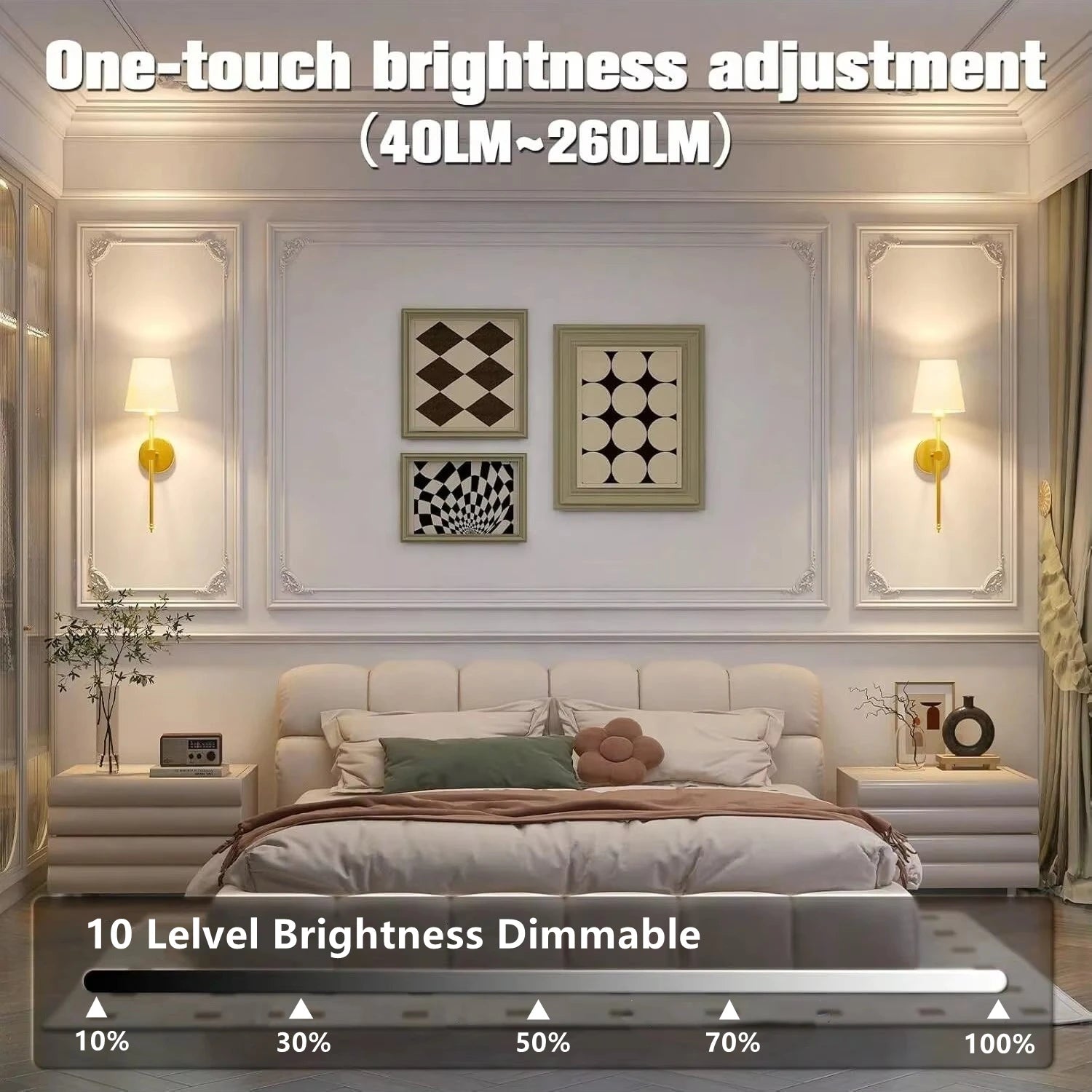 Moktan Sabai Wireless Rechargeable Wall Lamp Dimmable LED Battery Light with Remote Control