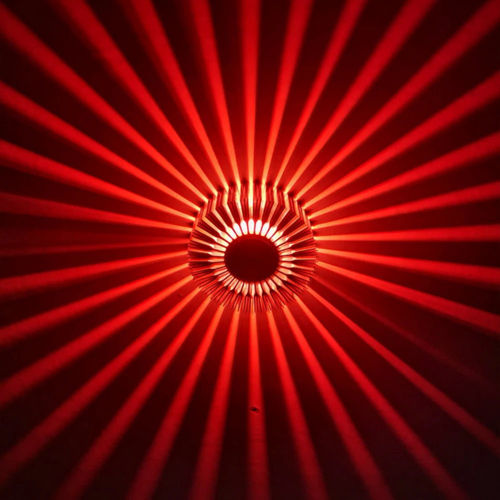Moktan Sabai Sunflower LED Wall Lamp RGB Projection Corridor Indoor Creative Light 3W Red