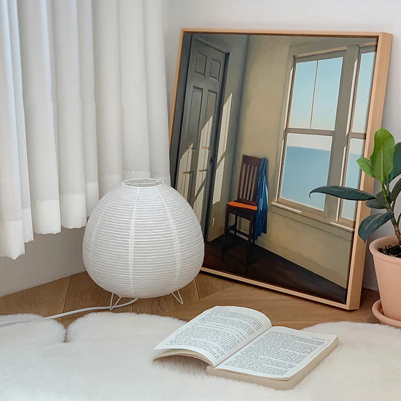 Moktan Sabai Nordic LED Table Lamp Wabi Sabi Bedside Desk Light for Bedroom Living Room