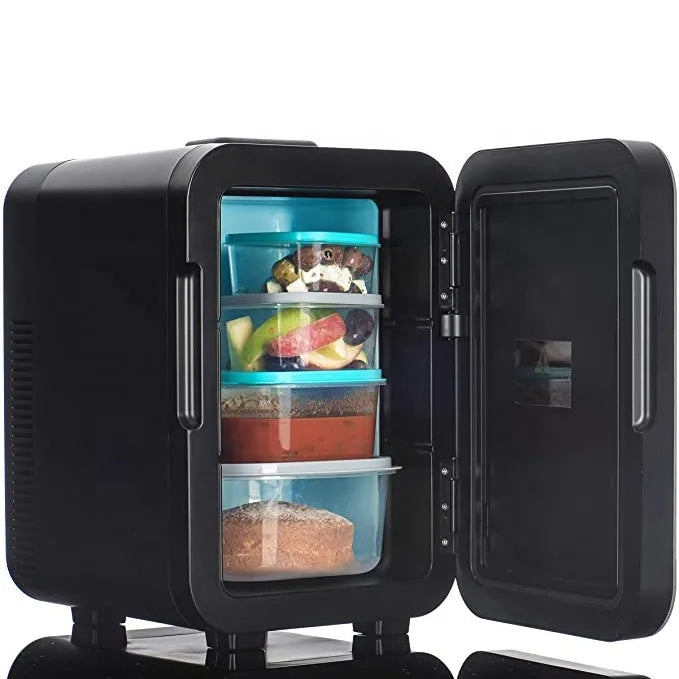 Moktan Sabai 4L Mini Fridge Portable 12V/220V Car Refrigerator for Drinks Cosmetics Skincare black