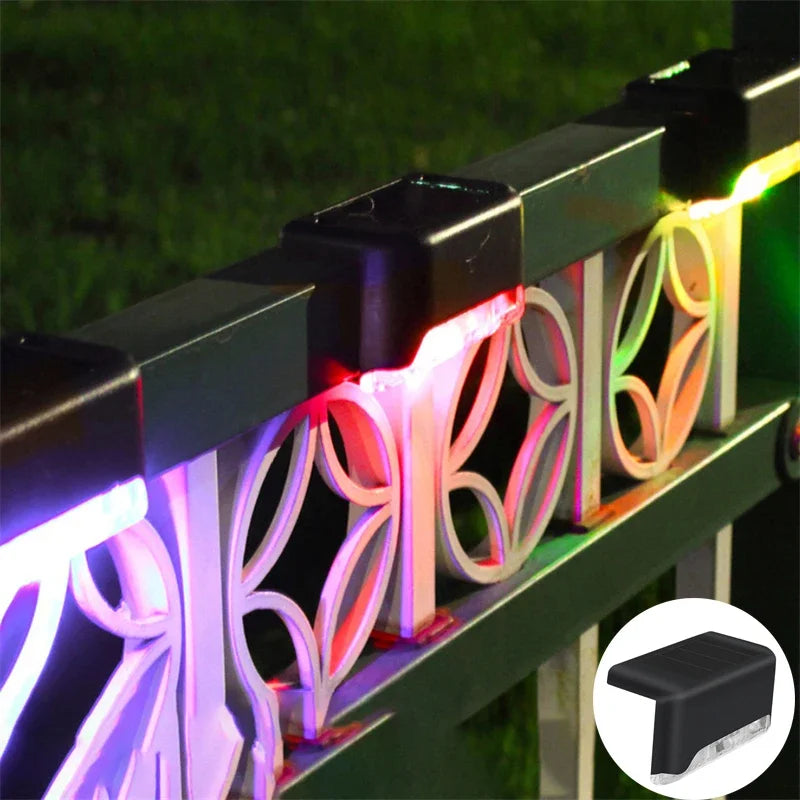 Moktan Sabai Outdoor Solar Deck Lights – Waterproof LED Fence & Step Lamps for Yard & Pathway Multicolor Light
