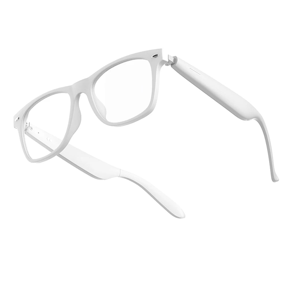 Moktan Sabai AI Translation Smart Glasses Bluetooth Music Headphones 130 Languages Travel White
