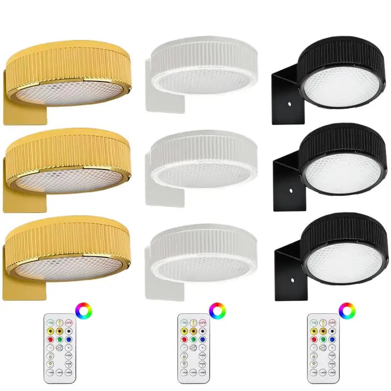 Moktan Sabai 3 Pack Remote Control Picture Lights Battery Powered Dimmable Art Display Lamps