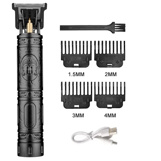 Moktan Sabai Professional Hair Clipper Beard Trimmer USB Rechargeable Barber Shaver 060-BlackBuddha