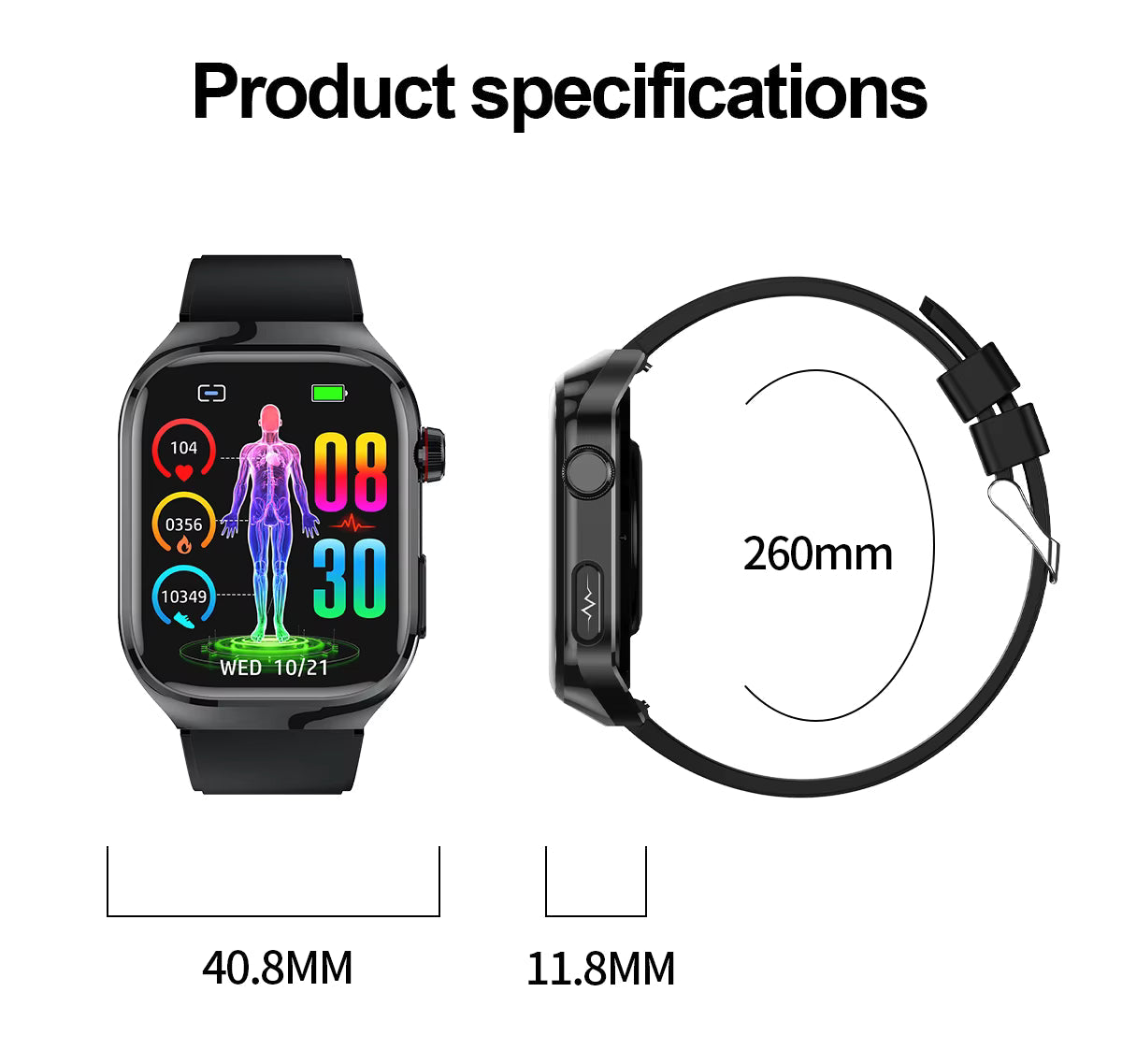 Moktan Sabai NexaPulse Smartwatch with Health Monitoring, ECG, Bluetooth Calling