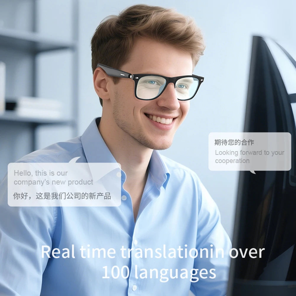 Moktan Sabai AI Translation Smart Glasses Bluetooth Music Headphones 130 Languages Travel