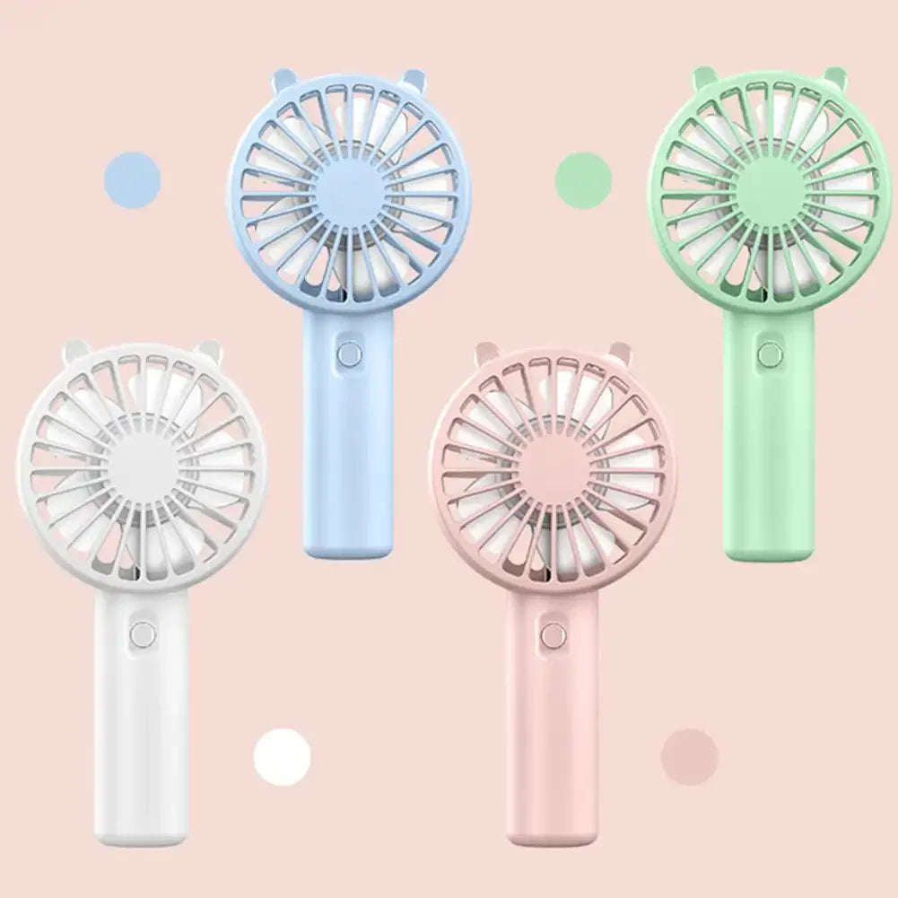 Moktan Sabai Portable Hand Fan | Mini Handheld Fan with 3-Speed Airflow Control | USB Rechargeable for On-the-Go Comfort