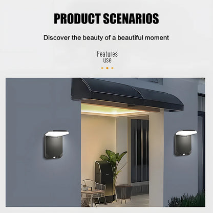 Solar Motion Sensor Wall Light – Outdoor LED IP65 Security Light for Patio/Garage