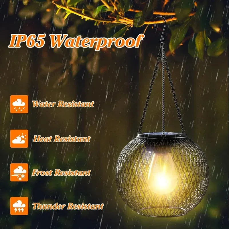 Moktan Sabai Ortiny Solar Lantern Outdoor – Waterproof Hanging Decorative Lights for Garden