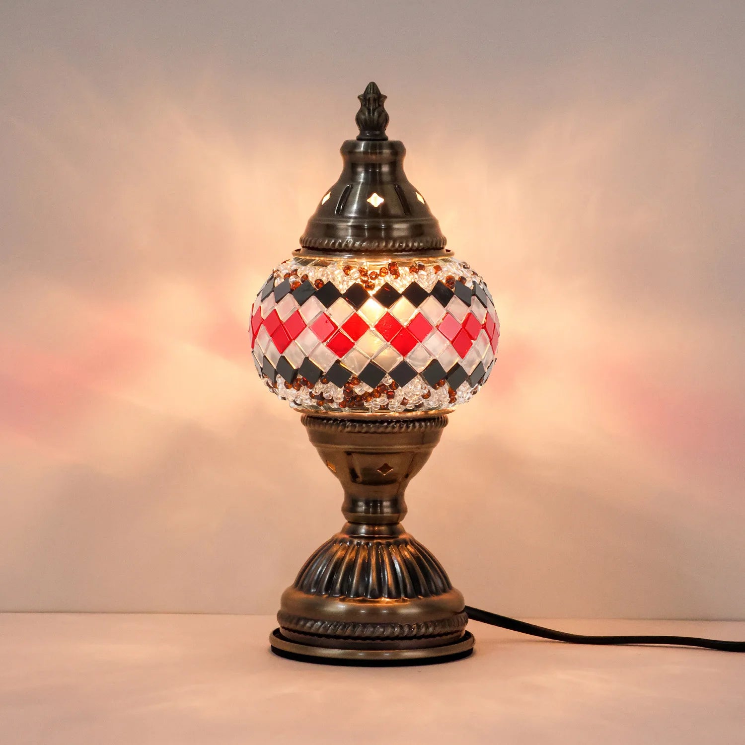 Moktan Sabai DIY Mosaic Table Lamp Kit Handmade Craft Night Light Parent Child Activity
