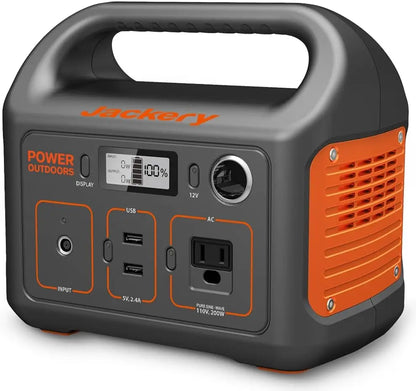 Portable Solar Generator 290Wh Power Station Backup Battery with AC Outlet