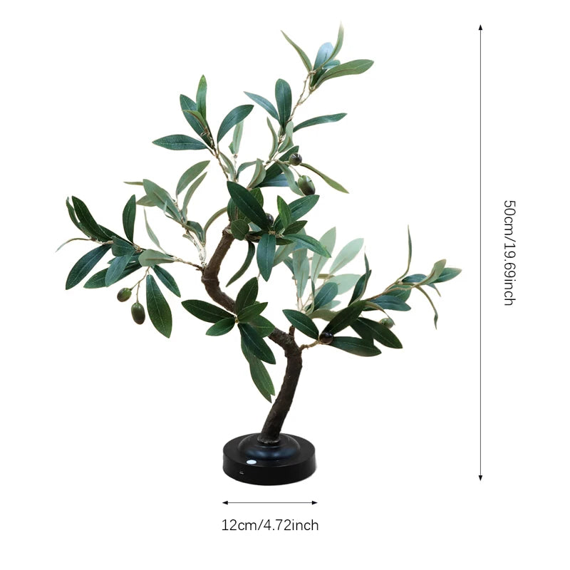 Moktan Sabai LED Tree Lights Green Battery Table Lamp Indoor Outdoor Bedroom Living Room Decor
