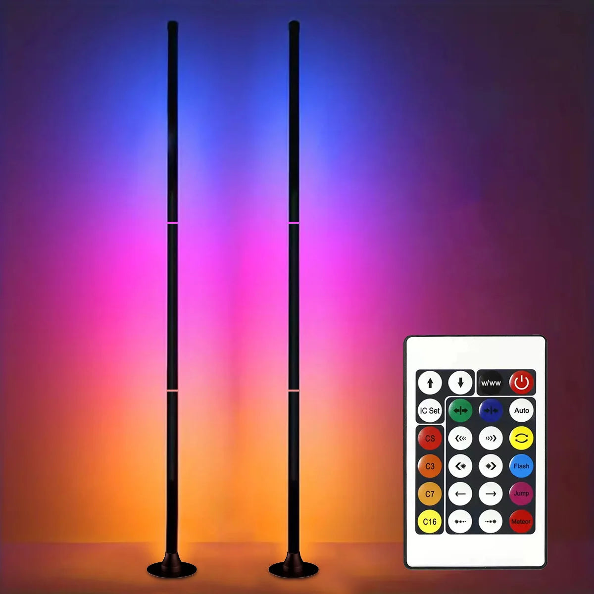 Moktan Sabai Smart RGB LED Floor Lamp App Control Music Sync Corner Light with Timer