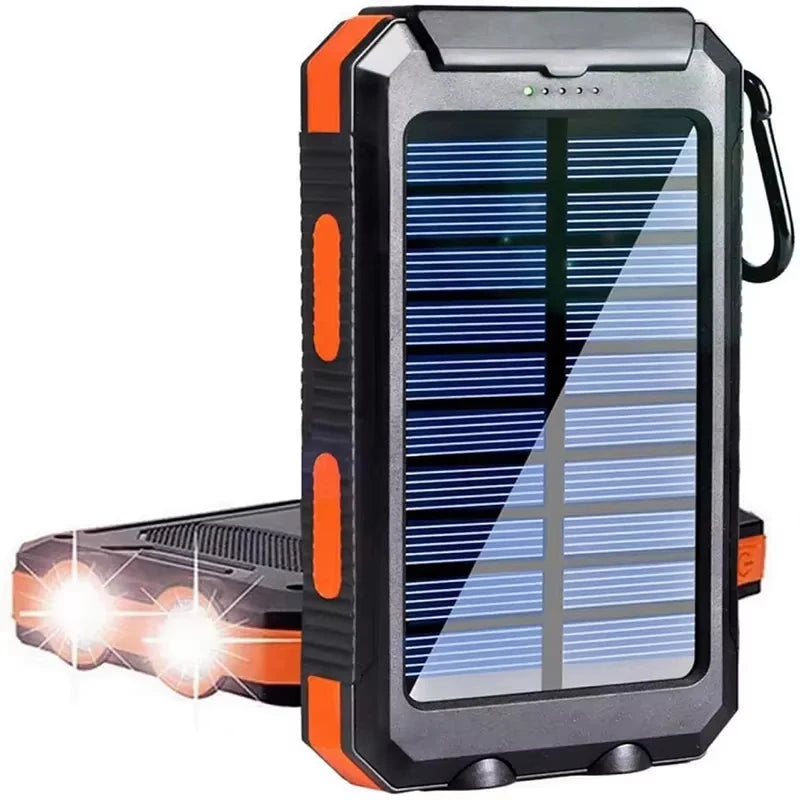 Moktan Sabai Gaiaray 30000mAh Solar Power Bank Dual USB Waterproof LED Outdoor Travel Charger 30000mah Orange