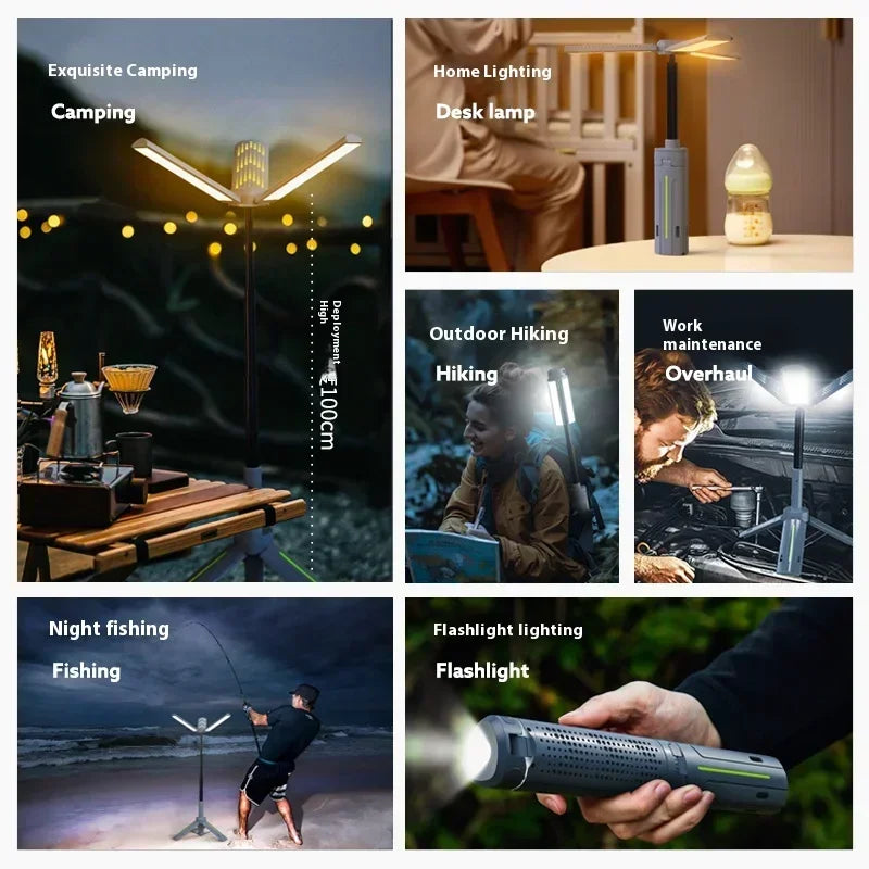 Moktan Sabai 1000LM Rechargeable Camping Lantern Retractable Work Light Hiking Emergency