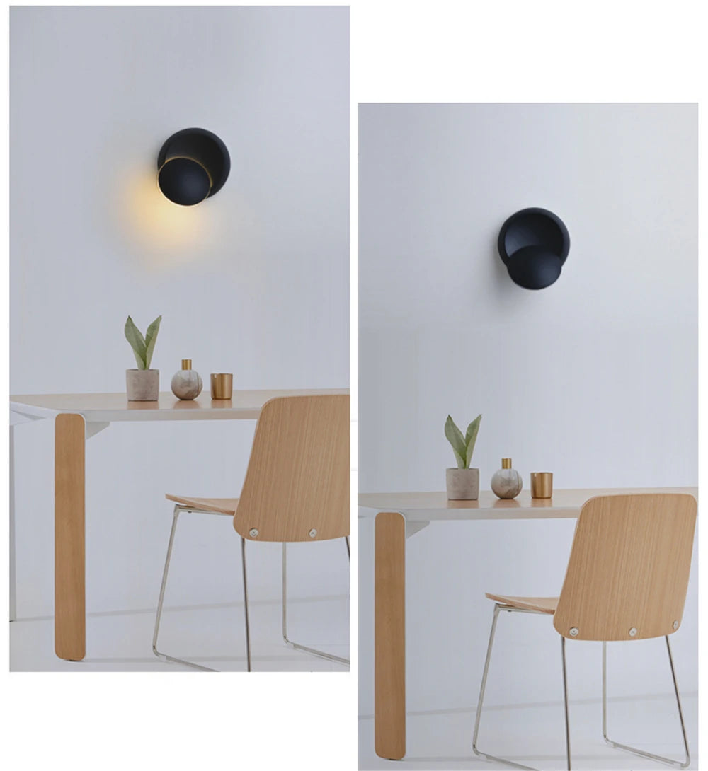 Moktan Sabai Rotatable LED Wall Light – Modern Aluminum Indoor Lamp for Bedroom & Living Room