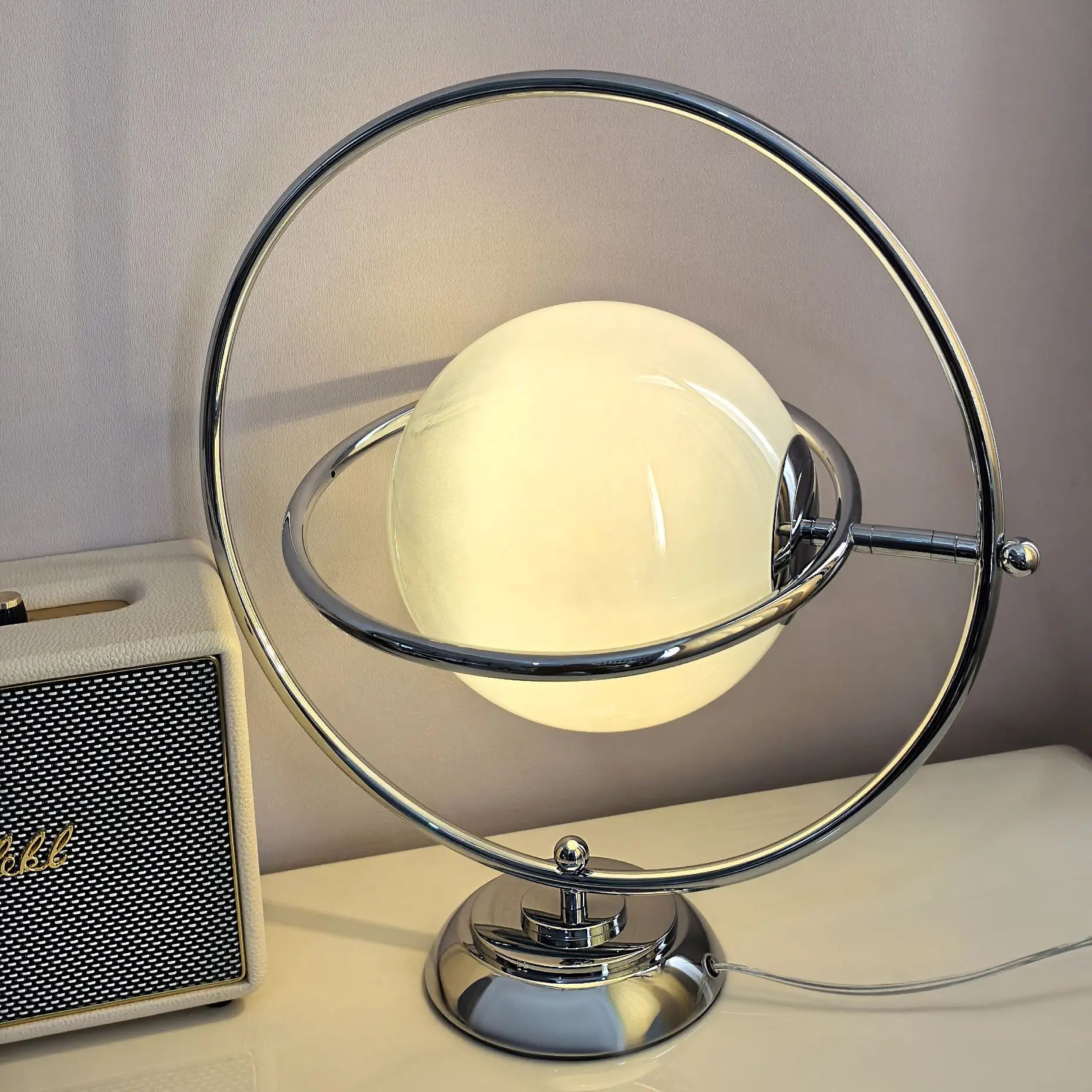 Moktan Sabai Minimalist Planet Desk Lamp Bauhaus Moon Glass Bedside Light Modern Home Decor