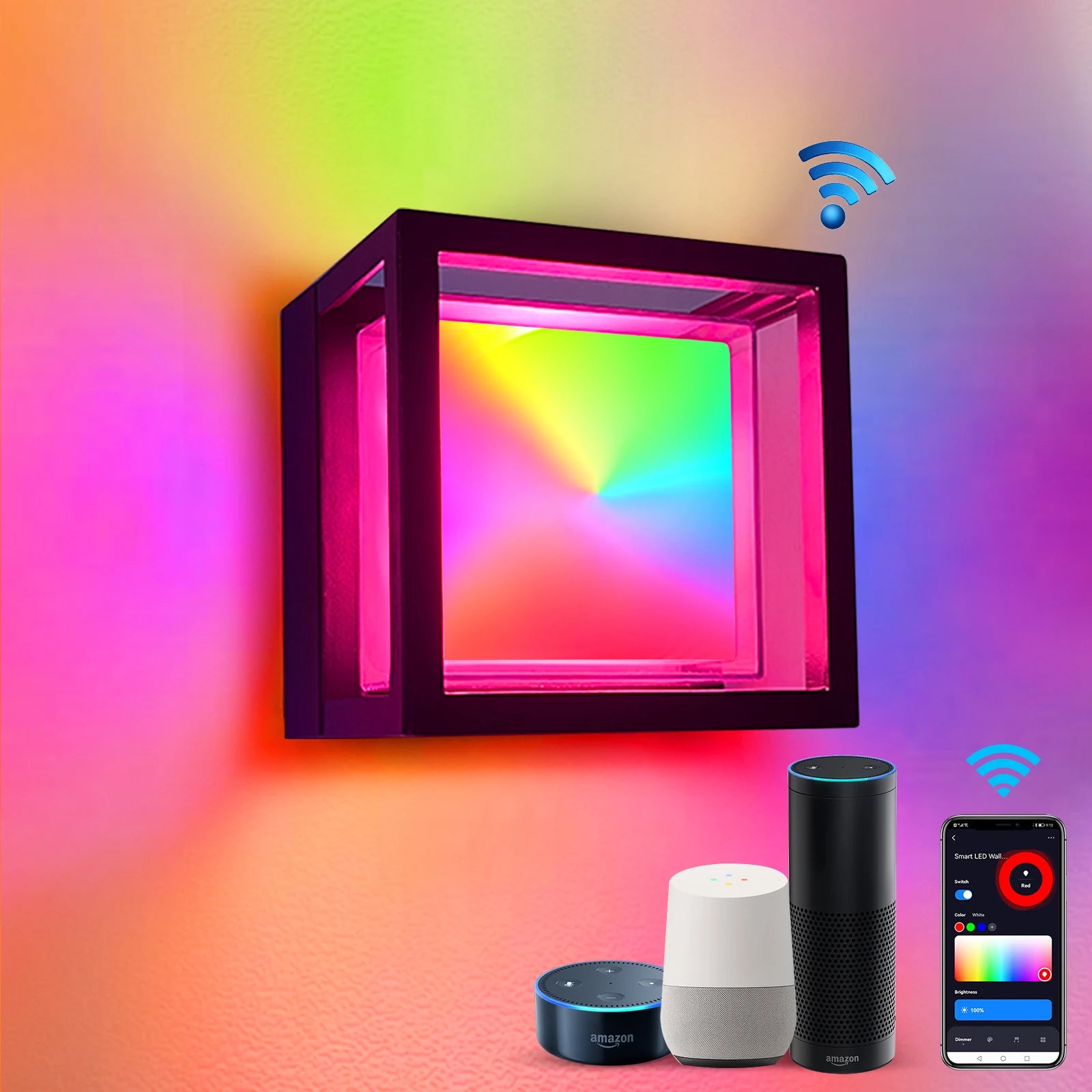 Moktan Sabai WiFi Smart Outdoor LED Wall Light RGBICW 20W Waterproof Voice Control 20W