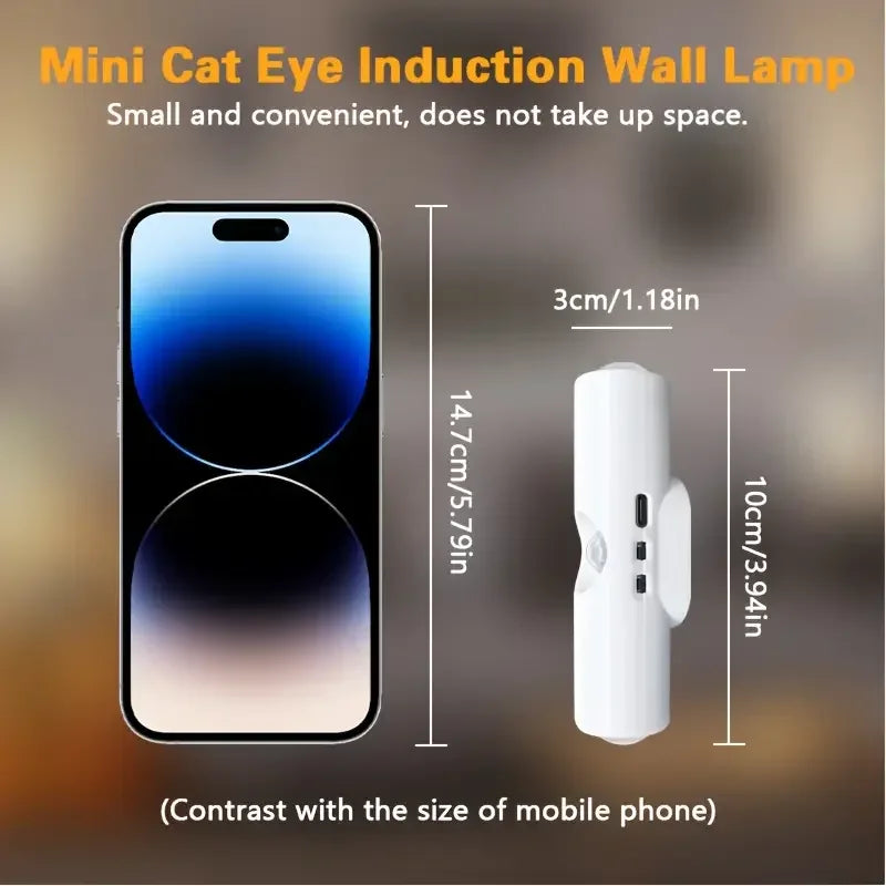 Moktan Sabai Cat Eye LED Wall Lamp – 2/4PCS Motion Sensor USB Rechargeable Night Light