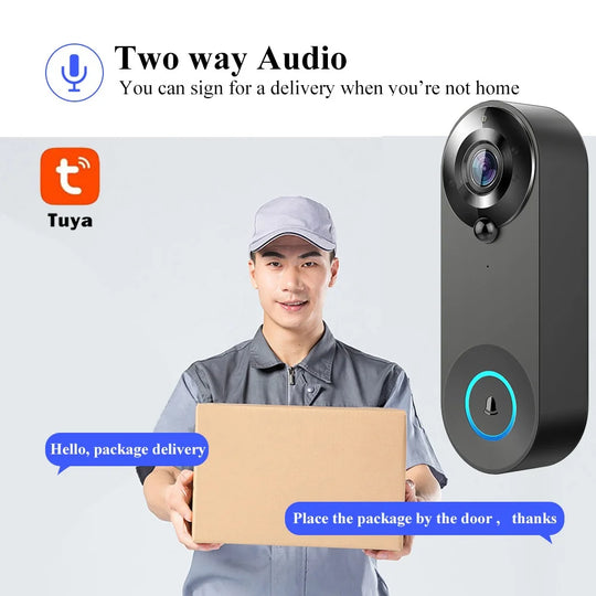 Moktan Sabai 1080P Smart Video Doorbell WiFi Camera PIR Motion Detection Two Way Audio
