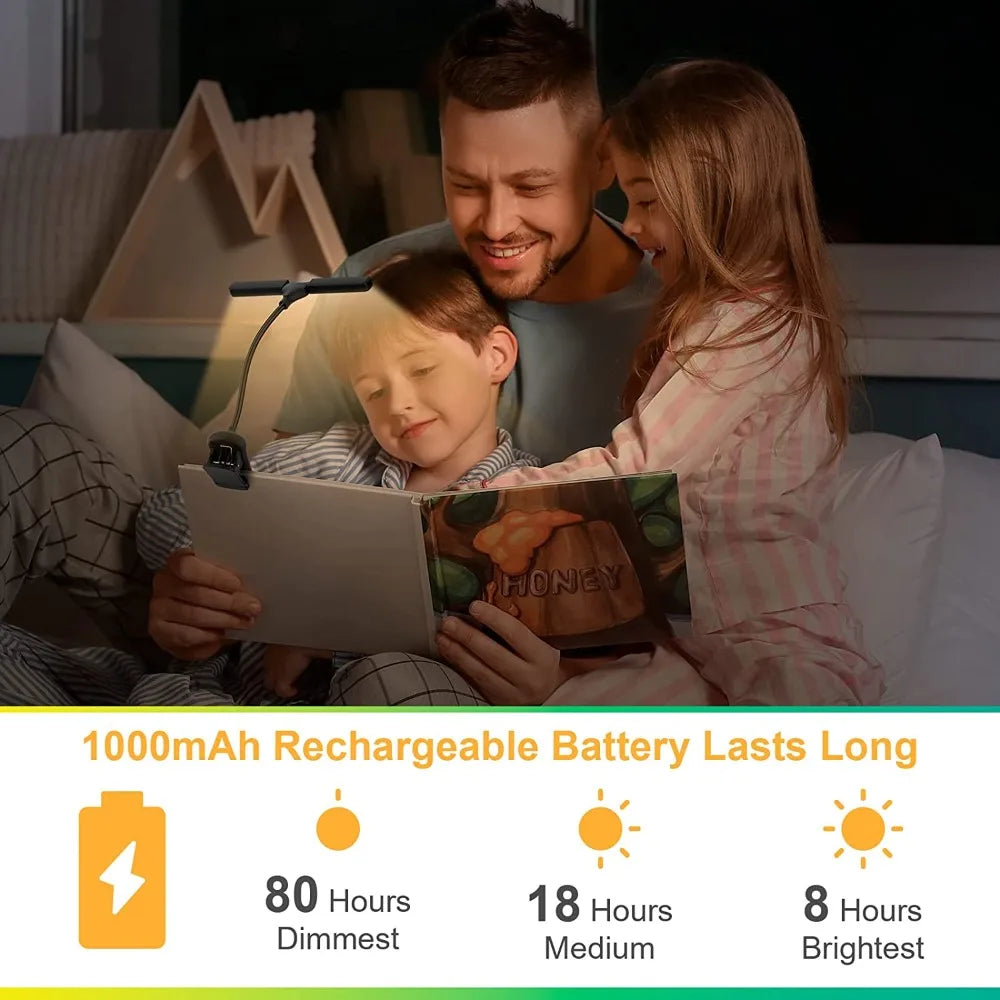 Moktan Sabai USB Rechargeable Reading Neck Light Hands Free Book Light for Bed Night