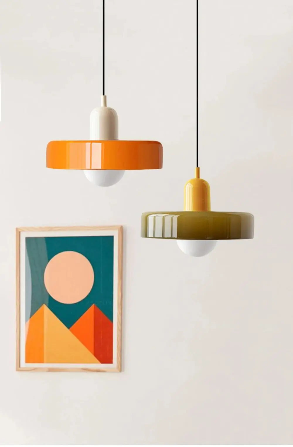 Moktan Sabai Nordic Bauhaus Glass Chandelier – Retro Dining Room Pendant Light for Living Room