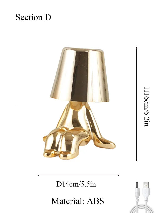 Moktan Sabai Nordic Golden Man Table Lamp LED USB Bedside Light Luxury Modern Room Decor