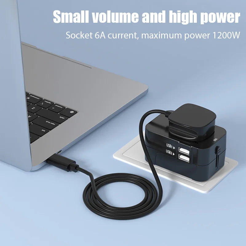 Moktan Sabai Universal Travel Adapter EU UK US AU Plug Converter Dual USB Power Charger