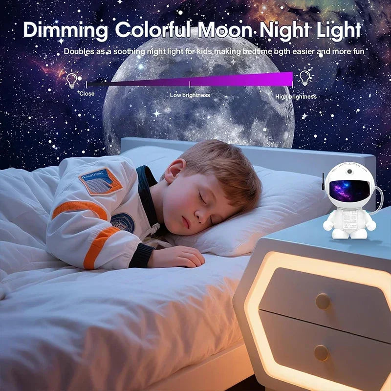 Moktan Sabai Astronaut Galaxy Projector Star Light with 12 Space Films 360 Rotating Planetarium