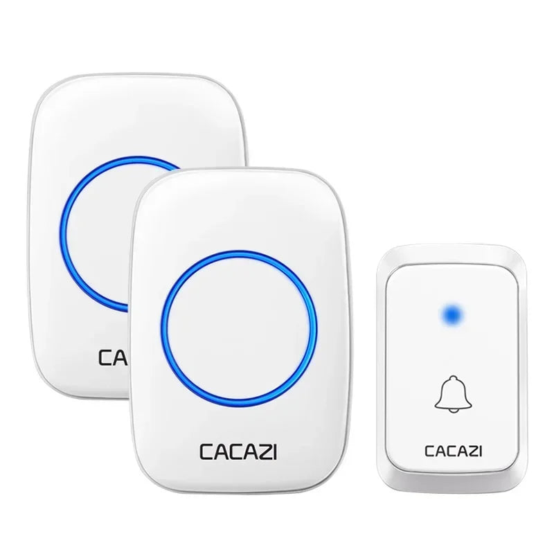 Moktan Sabai Wireless Waterproof Doorbell 300M Range Battery Operated 36 Chimes White 2qt