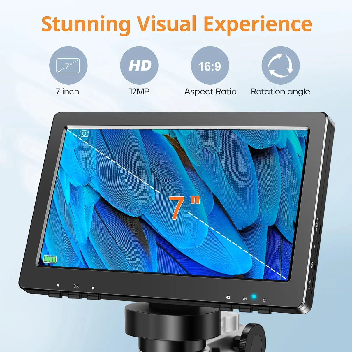 Moktan Sabai 7 Inch Digital Microscope 1200X Coin Repair Camera with LED PC View