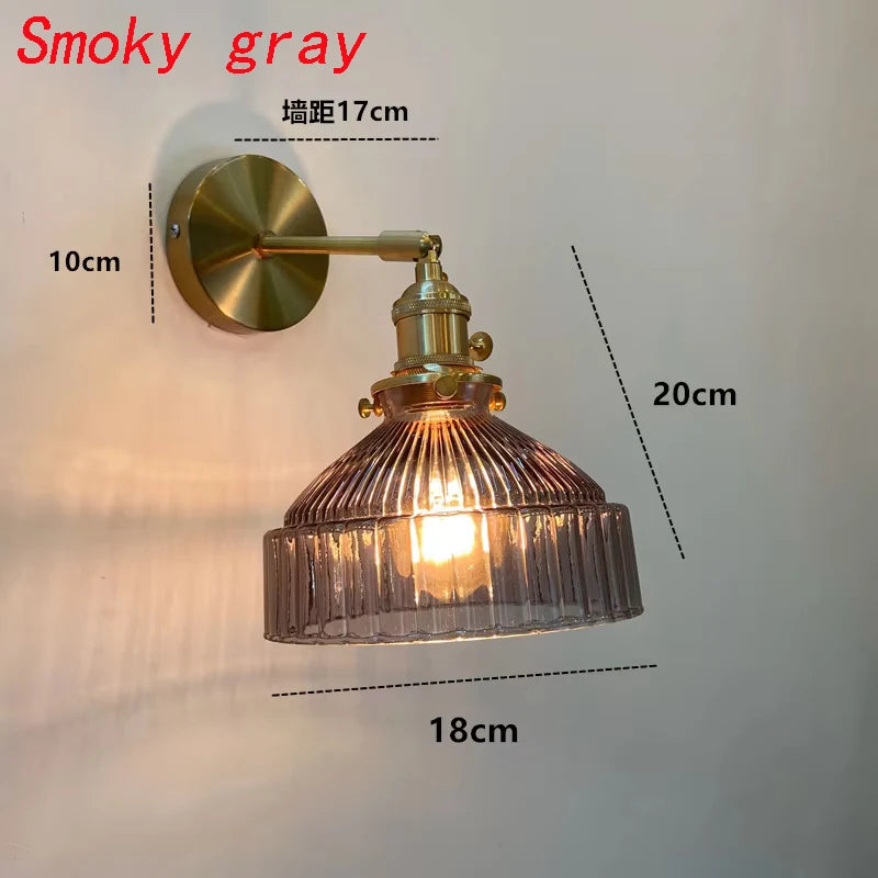 Moktan Sabai Green Glass Wall Sconce – Art Deco Light for Living Room, Hallway & Bedroom