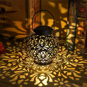 Moktan Sabai Outdoor Solar Garden Hanging Iron Art LED Light Waterproof Landscape Projection Warm White