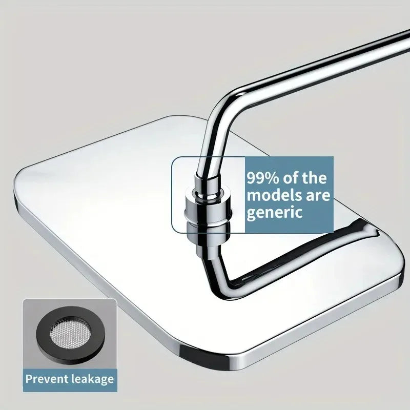Moktan Sabai 14" High Pressure Rain Shower Head Top Spray 360° Swivel Water Saving Flow