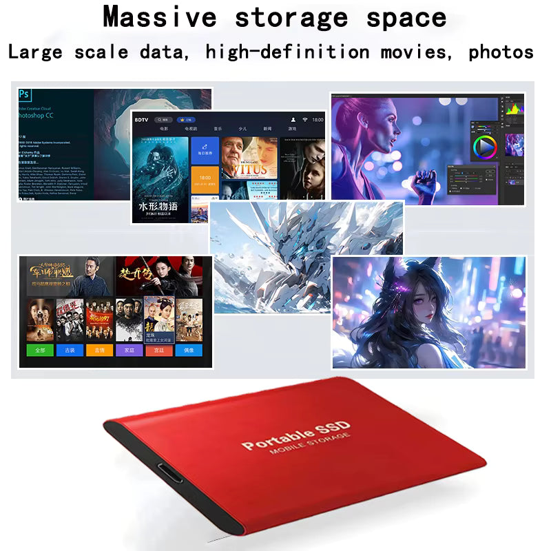 Moktan Sabai 2TB External SSD USB 3.1 & USB-C Portable Solid State Drive