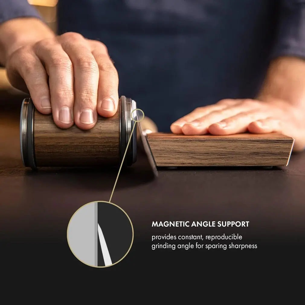 Moktan Sabai Diamond Rolling Knife Sharpener Manual Tool for Straight Edge Kitchen Knives