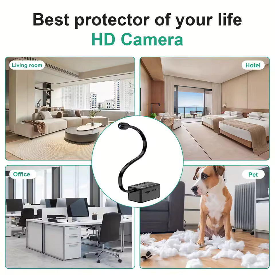 Moktan Sabai Mini WiFi 1080P Security Camera Adjustable Lens Remote Monitoring Home IP Cam