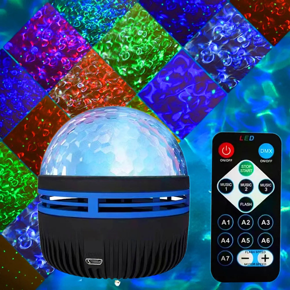 Galaxy Projector Aurora Star Light with Remote RGB 360° LED Night Light USB